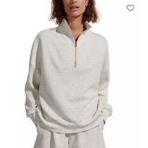 Varley Gray Half-Zip Hawley Sweatshirt